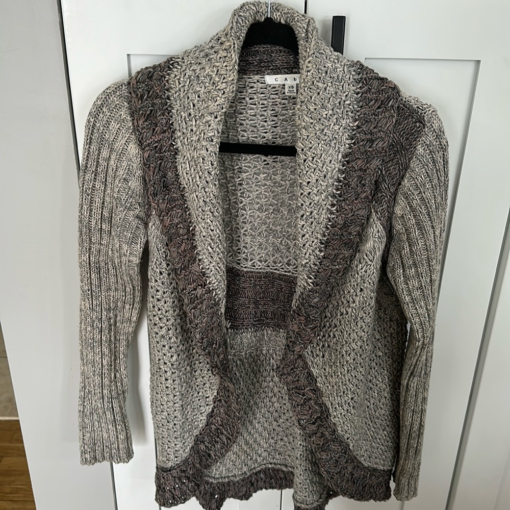 CAbi gray knit sweater
